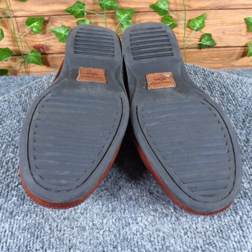 Dockers 90-7387 Mens‎ Woven Leather Loafers Size 9 Business Brown Slip On Shoes
